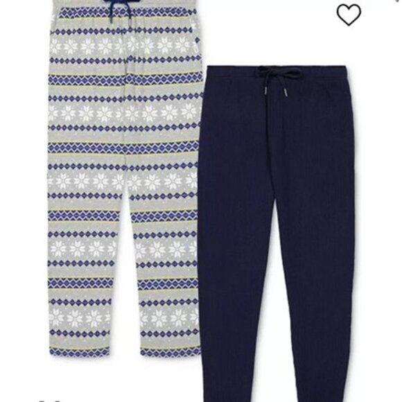 GAP Mens Two Pack Waffle Knit Jogger Leg Pajama Pants NWT - Picture 1 of 4